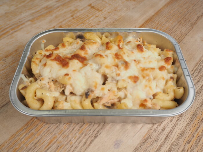 Gratin de macaroni au saumon