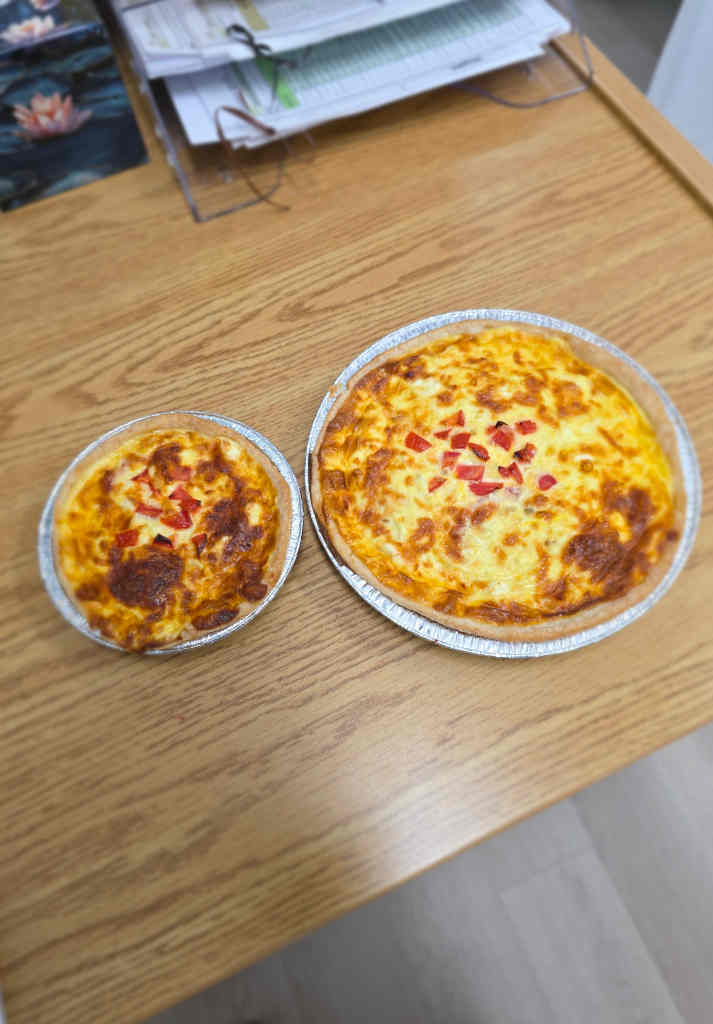 Quiche feta, tomates et poireaux
